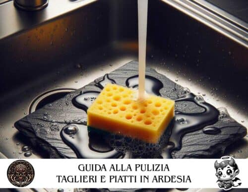 Pulizia taglieri e piatti in ardesia