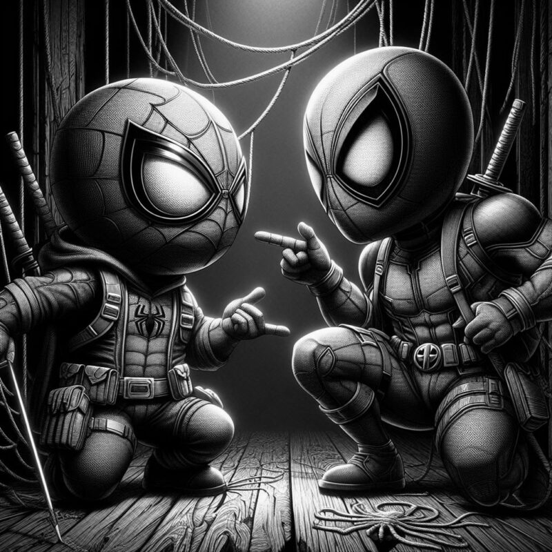Spiderman and Deadpool Chibi 2