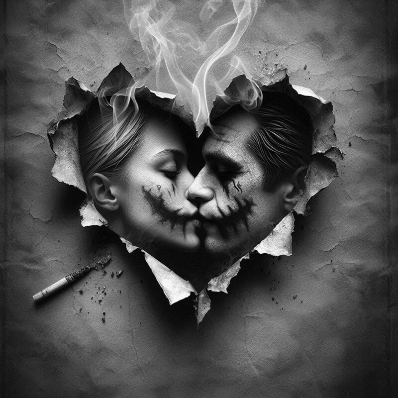 Harley Quinn and Joker on fire 6